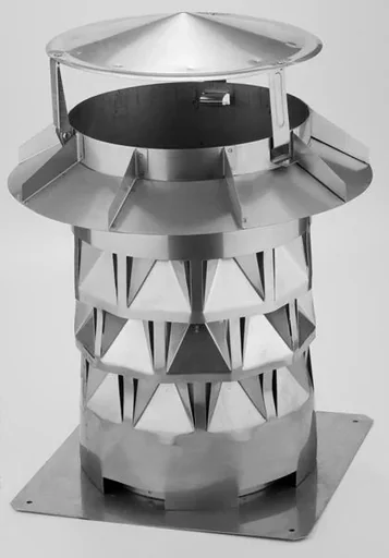 "Kaminaufsatz NW 130, Edelstahl, Windkat, f. Kamine 12x12 bzw. 13 cm image"