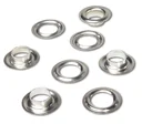 Ösen 10,0 mm Messing - vernickelt, 25 Stück