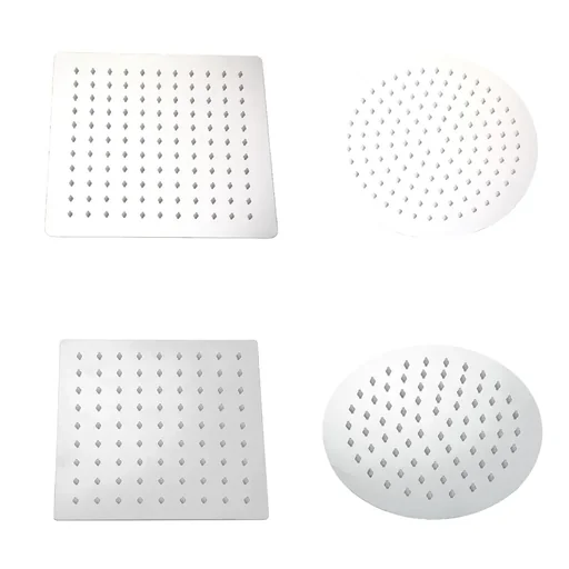 "Duschkopf Kopfbrause 25x25 cm Regendusche aus Edelstahl mit 1 Strahlart G1/2 individuell einsetzbar image"