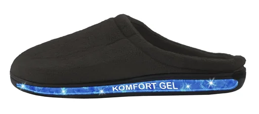 "Komfort-Gel-Slipper, schwarz, Größe 39/40 image"