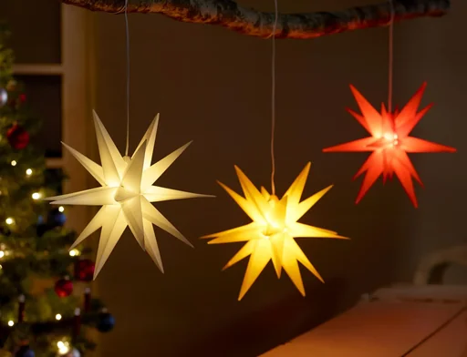 "LED Kunststoff Stern, gelb ø 25cm image"