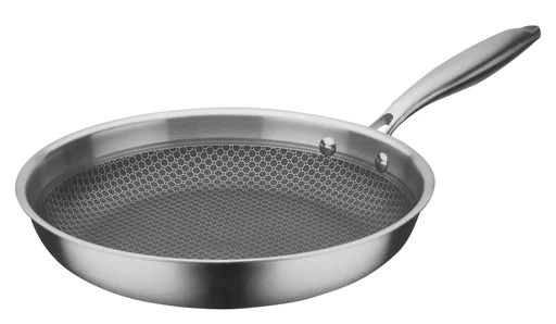 "Bratpfanne 24 cm TriPly Edelstahl Wabenstruktur image"