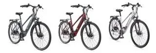 "Damen Alu Trekking E-Bike, 28 Zoll, Rahmenhöhe 50 cm, 24-Gang Kettenschaltung, weinrot, XC940 Expedition, image"