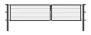 Doppeltor Flexo mit Zubehör, anthrazit, Breite 350 cm, Höhe 80 cm, PF: 80x80 cm