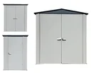 Geräteschrank 5x3 lichtgrau/anthrazit 1,72 x 1 x 1,89 m