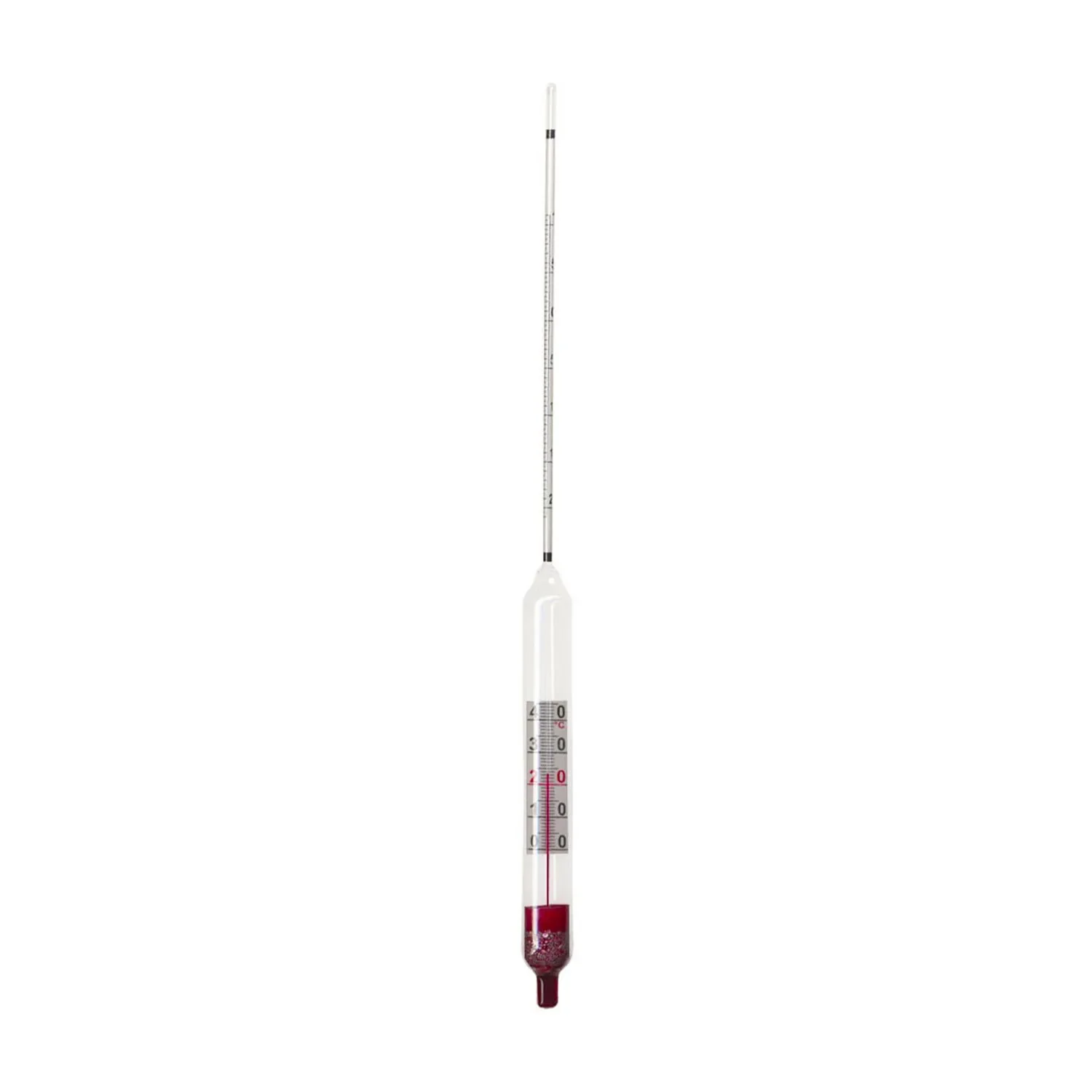 "Alkoholmessgerät, Alkoholmeter, Alkoholspindel für Wein, mit Thermometer image"