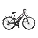 Damen E-Bike Trekking, 28 Zoll Rahmengröße 44 cm, 8-Gang Kettenschaltung, anthrazit matt, VIATOR 1.0