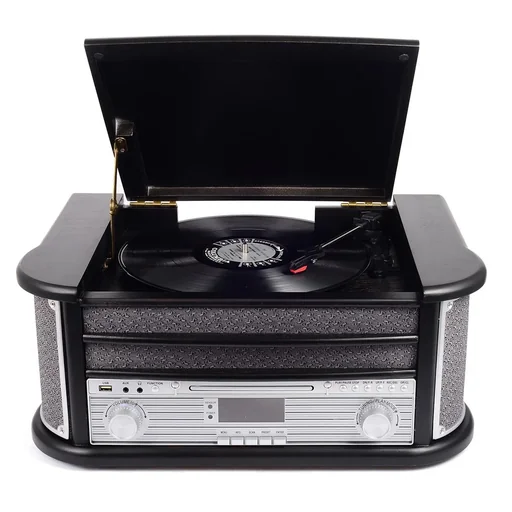 "Retro HiFi-System mit DAB in schwarz image"