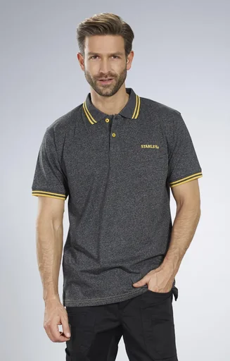 "Poloshirt, Farbe schwarz/melange, Gr.M image"