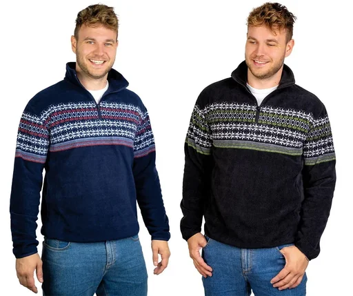 "Stehbundshirt aus Fleece, Farbe marine, Gr.M image"