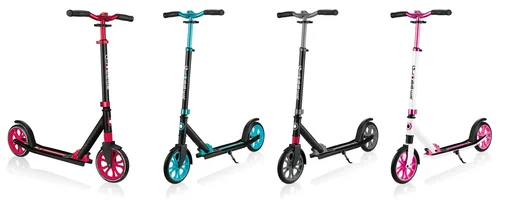 "NL 205 Tretroller, 205 mm, ABEC 7, höhenverstellbar, Frontfederung, Klappmechanismus, schwarz-grau image"