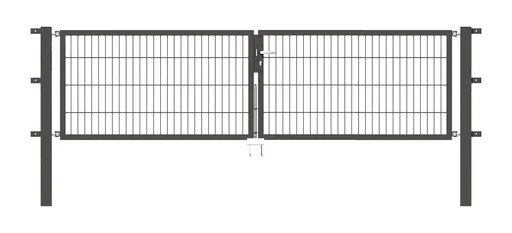 "Doppeltor-Set Flexo inkl. Pfosten 3 x 1,4 m anthrazit image"