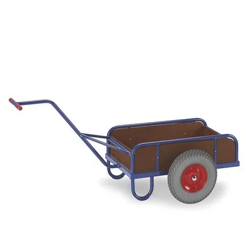 "Handwagen mit Ladefläche mit Holzwänden, Traglast 400 kg, Ladefläche 805 x 435 mm image"