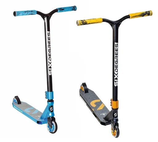 "Stuntscooter mit verstärktem Wing-Lenker, HIC Compression, 100 mm, ABEC 9, 360° Lenkung, schwarz-kupferbraun image"