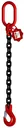 1-Strang Kette GK8, mit Gabelkopfhaken 8 mm, 2 m lang