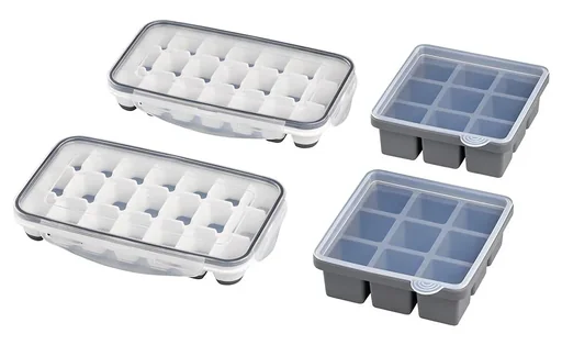 "Eiswürfelform inklusive transparentem Deckel, für 21 Eiswürfel, Eiswürfelgröße: 4 x 2,5 x 3 cm image"