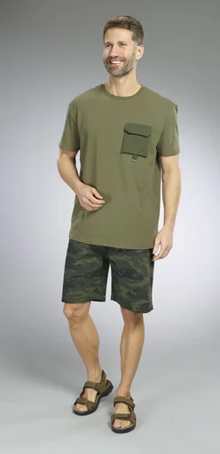 "T-Shirt mit Brusttasche, Farbe oliv, Gr.2XL image"