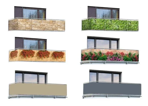 "Balkon Sichtschutz Anthrazit Uni image"