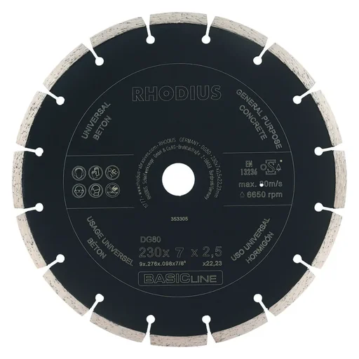 "Diamanttrennscheibe Beton DG80 CONCRETE, 230 x 7 x 2,5 x 22,23 mm image"