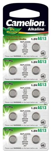 "Alkaline Knopfzelle AG6/LR69, 1,5Volt, 0%HG - 10 Stück image"