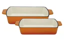 Auflaufform, ca. 2,8 l, orange schattiert aus Gusseisen