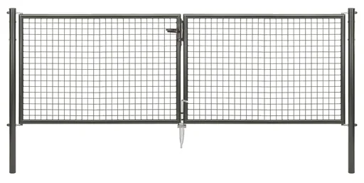 "Doppeltor-Set Wellengitter inkl. Pfosten 3 x 1,5 m anthrazit image"