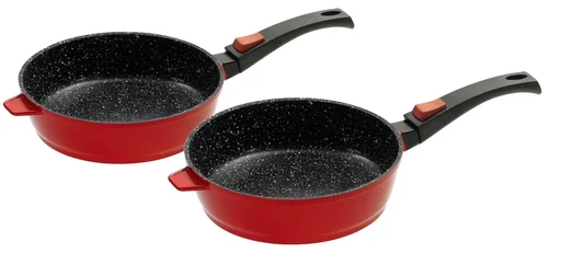 "Aluguss-Bratpfanne mit Klick-Griff, Ø 28 cm, rot image"