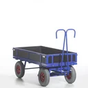 Handpritschenwagen mit Holzbodenwänden, Traglast 1000 kg, Ladefläche 1160 x 760 mm