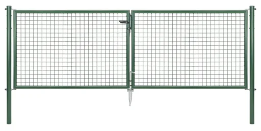 "Doppeltor-Set Wellengitter inkl. Pfosten 3 x 1,5 m grün image"