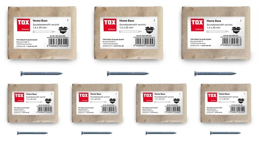 "Sockelleistenstifte Home Base 1,4 x 45 mm verzinkt, 100 Stück image"