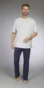 Herren Pyjama, Farbe grau/marine, Gr.2XL