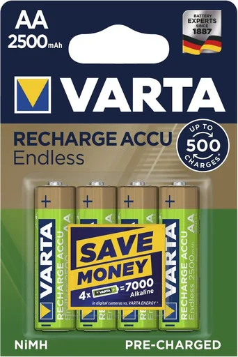 "RECHARGE Endless Mignon (AA) Akku mit 2500mAh - 4 Stück image"
