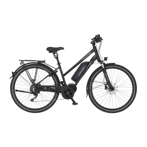 "Damen E-Bike Trekking, 28 Zoll, Rahmengröße 49 cm, 10-Gang Kettenschaltung, schwarz matt, VIATOR ETD 1861 image"