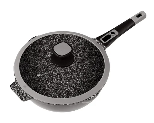 "Aluguss-Bratpfanne MOONSCAPE, Ø 28 cm mit Klick-Griff und Glasdeckel image"