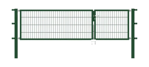 "Doppeltor-Set Flexo inkl. Pfosten 1 + 2 x 1,2 m grün image"