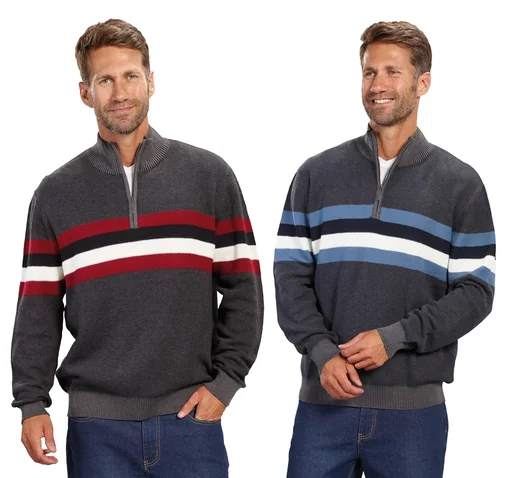 "Pullover mit Stehkragen, Farbe grau, Gr.M image"