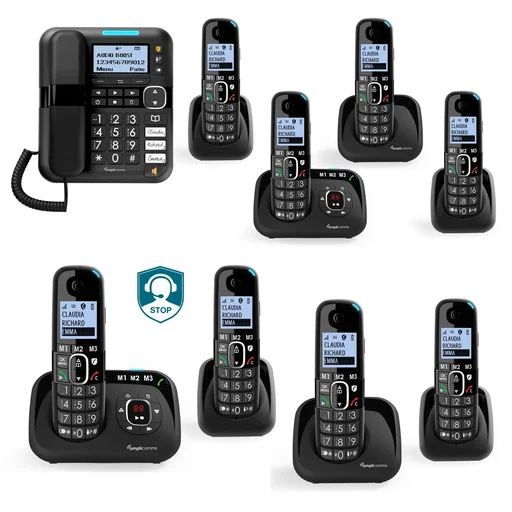 "Schnurlos Großtastentelefon mit 2 Handteilen image"