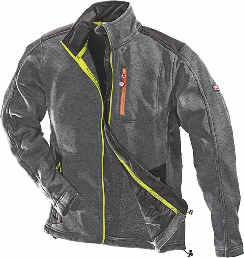 "Softshell-Strickfleece-Jacke Ultra schwarz-grau, Gr. S image"