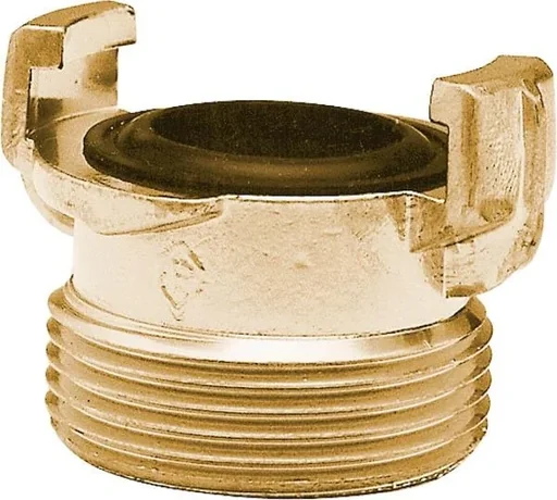 "Schnellkupplung aus Messing, Gewindestück mit 1 1/2" Außengewinde, Nockenweite 40 mm image"