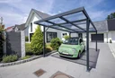 Carport Premium, anthrazit, 3094 x 5620 mm - Acryl Stegplatten 16mm, klar