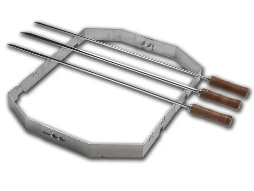 "ChurrascoBBQ - Set für Smokin Pizzaring: 57 cm für südamerikanisches Spießgrillen image"