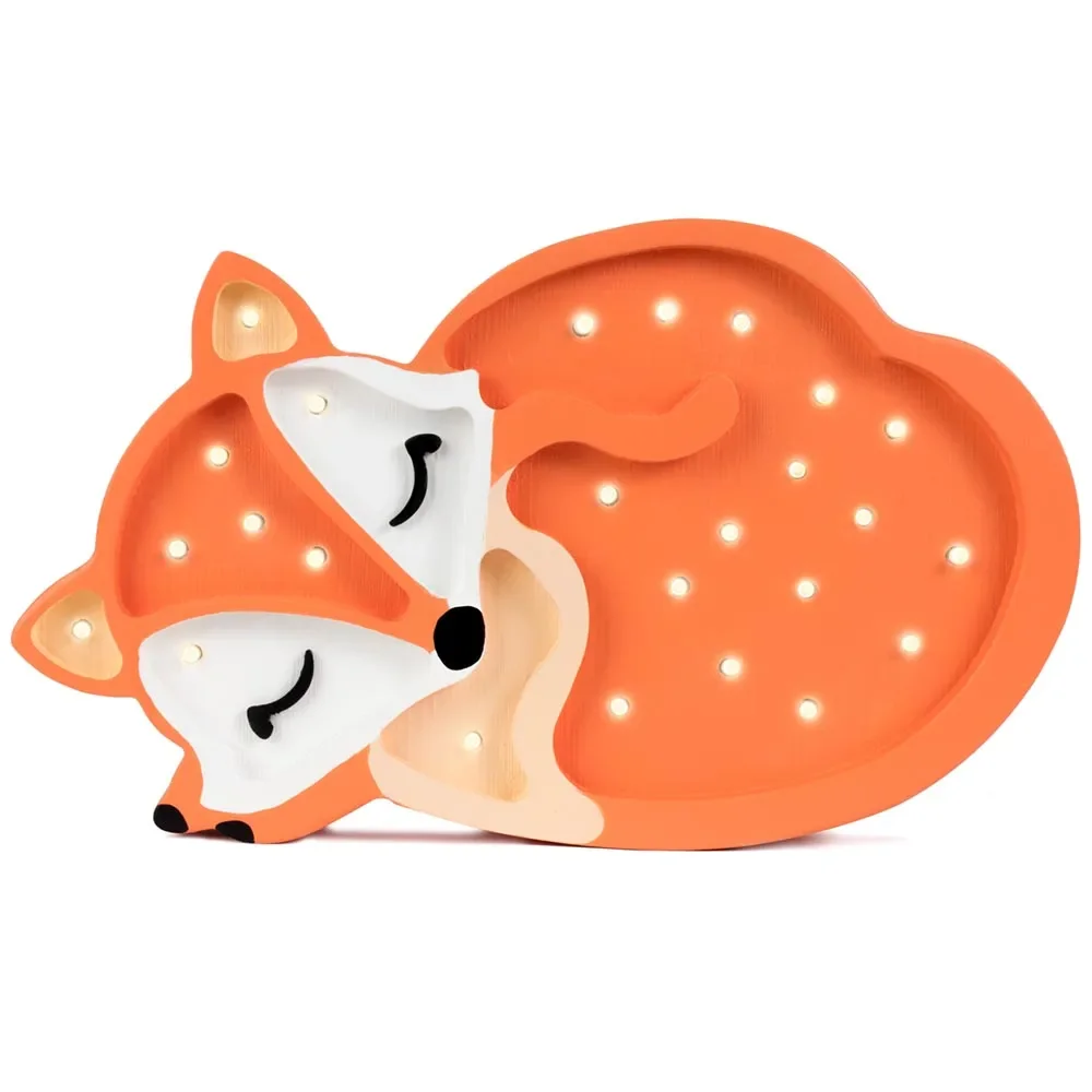 LED Deko Kinderlampe Fuchs orange