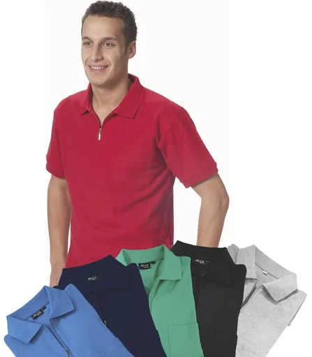 "Poloshirt mit Reißverschluss, weiß. Gr. XXXL image"