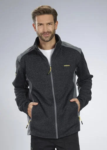 "Strickfleecejacke, Farbe schwarz, Gr.M image"