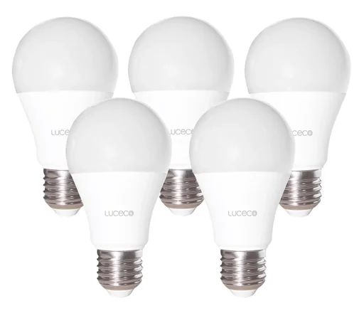 "5er Set LED Glühlampenform,E 27, 9 Watt, 810 Lumen, 2700 K image"