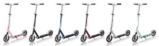 "NL 205 Deluxe Tretroller, 205 mm, ABEC 7, Handbremse, höhenverstellbar, Frontfederung, Klappmechanismus, blau image"
