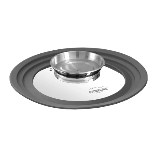 "Universal-Glasdeckel mit Silikonrand und Aromaknopf für 16/18/20 cm - Für die Aroma-Küche! image"