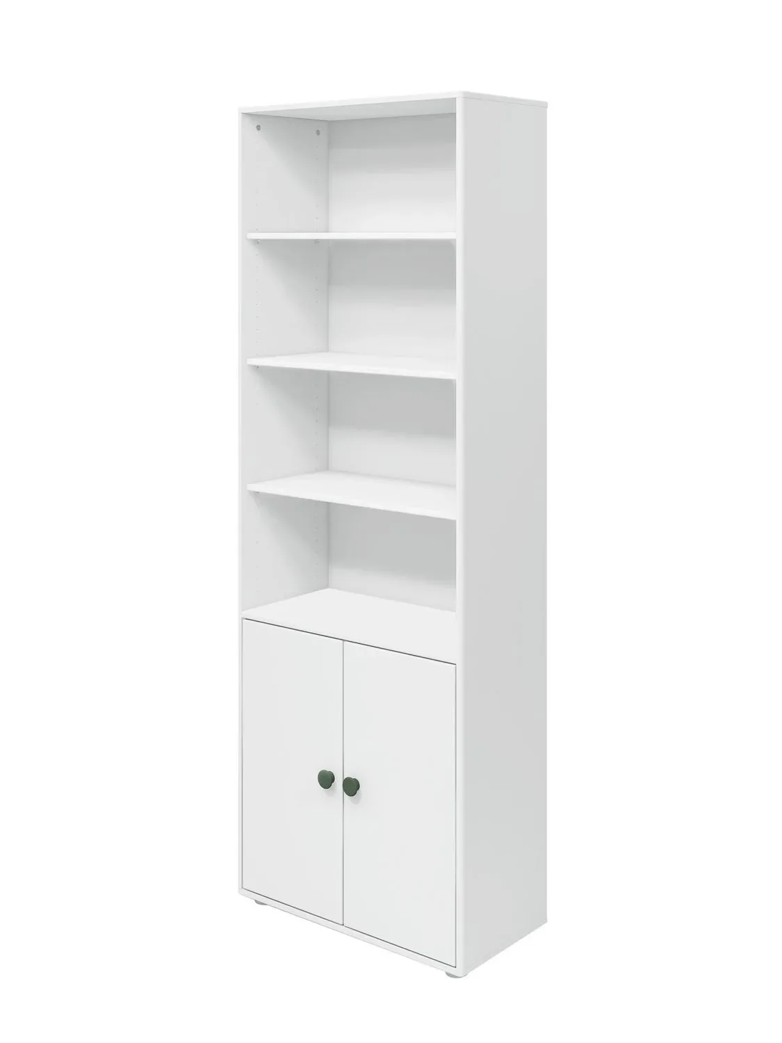 "Flexa Bücherregal - Roomie, mit 2 Türen, 72x202,5 cm, Farbe: Weiß/Tiefgrün image"