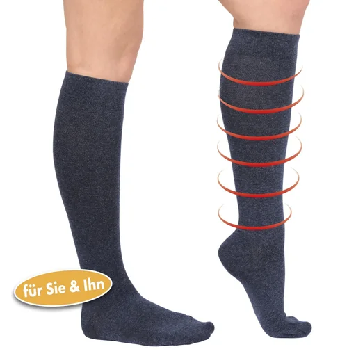 "Stützkniestrümpfe Energy LYCRA, jeans, Größe 39 - 42, 1 Paar image"