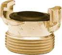 Schnellkupplung aus Messing, Gewindestück mit 1/2" Außengewinde, Nockenweite 40 mm